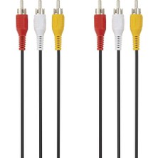 Storemax BLK-F3Y083BF2M Av,3xrca,m/m Nikel Kablo, 2m, Siyah