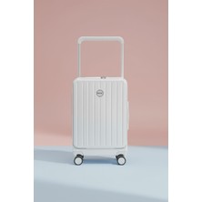 MN-710 Lumina Serisi Krem / Beyaz Premıum Notebookgözlü Valiz