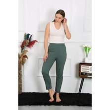 Veralya Moda Kadın Pamuklu Haki Tek Alt Pijama