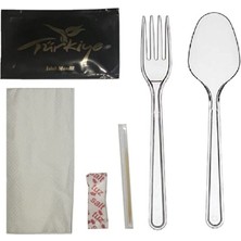 UltraMint 6'lı Plastik Çatal Kaşık Yemek Seti 1000 Adet, Lüks ve Dayanıklı