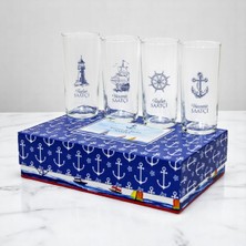 UltraMint 4'lü Marine Rakı Bardağı Seti, Kişiye Özel Isimli Kutuda