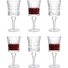 Storemax 6'lı Kristal Kadeh Seti - 200 ml Zarif Desenli Bardak, Su ve Şerbet Kadehi, Davet ve Günlük Kullanım Için Şık Tasarım