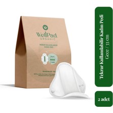 Wellpad Organic Tekrar Kullanılabilir Hijyen ve Idrar Kaçırma Pedi - Gece 2'li