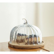 UltraMint Şeffaf Cam Kek Fanusu, 31 Cm, Şık ve Kullanışlı Tasarım