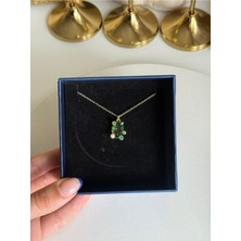 Houseki Gema Damla Yeşil Taşlı Kolye