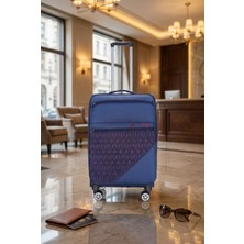 Valiz Büyük Boy WX-3001 Model Vita Serisi Büyük Boy Lacivert Kumaş Valiz