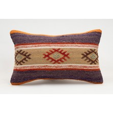 Kilim Wholesale El Yapımı Kilimden Yapılmış Vintage Kırlent Kılıfı, Yün, 30X50 cm