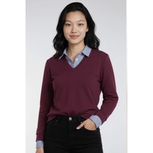 Cemo Gömlek Detaylı Ikili Görünümlü Sweatshirt