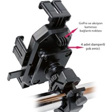 Storemax NR94 Motor ve Bisiklet Telefon Tutucu Tek El Kullanım Bağlantılı Damperli Şok Emici Özellikli