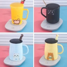 TrentCo 55 Derece Sabit Sıcaklıkta Seramik Metal Cam Kupa Isıtıcı ( Lisinya )