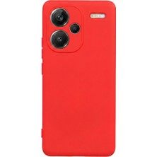 Casen Xiaomi Redmi Note 13 Pro Plus Lansman Serisi Silikon Kılıf Içi Kadife Darbe Emici Esnek Korumalı Kırmızı