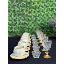 UltraMint 24 Parça Papatya Kahve Sunum Seti, Şık ve Zarif Tasarım