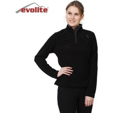 Evolite Fuga Kadın Mikro Polar Sweater - Siyah