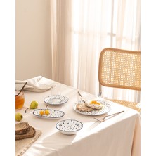 UltraMint 26 Parça Mavi Beyaz Kahvaltı Takımı, Şık ve Dayanıklı Set