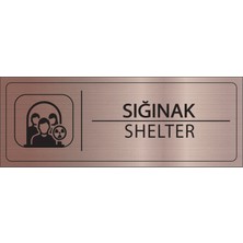 Mayeka Sığınak Isimlik Bronz Metal Kapı Isimliği Levhası Yönlendirme Tabelası