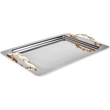 UltraMint 42 cm Çelik Tepsi, Dayanıklı ve Şık Mutfak Gereçleri