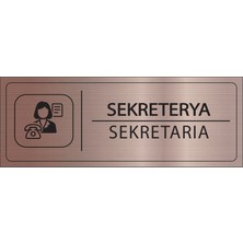 Mayeka Sekreterya Isimlik Bronz Metal Kapı Isimliği Levhası Yönlendirme Tabelası