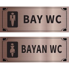 Mayeka Bay Wc Bayan Wc Ikili Levha Set Bronz Metal Yönlendirme Tabelası Kişiye Özel