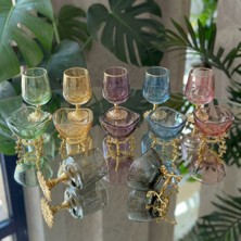 UltraMint 12 Parça Renkli Kahve Yanı Seti: Su Bardağı ve Lokumlukler