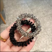 TrendyChic Ikili Kristal Taşlı Lastik Toka