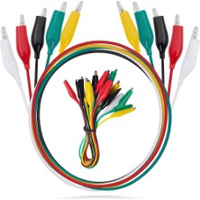 Storemax 10’lu Krokodil Test Kablosu Seti, Renkli Timsah Kelepçeli Multimetre Bağlantı Kabloları, Çıkarılabilir, Pvc Kaplama, Elektronik Devre Testi, Multimetre, Motor ve Pil Bağlantısı Için 0,5 Metre