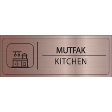 Mayeka Mutfak Isimlik Bronz Metal Kapı Isimliği Levhası Yönlendirme Tabelası