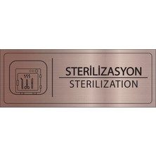 Mayeka Sterilizasyon Isimlik Bronz Metal Kapı Isimliği Levhası Yönlendirme Tabelası