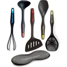 UltraMint Modern 6'lı Peri Seti: Kaşık, Kepçe, Spatula, Çırpıcı ve Kevgir