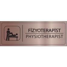 Mayeka Fizyoterapist Isimlik Bronz Metal Kapı Isimliği Levhası Yönlendirme Tabelası