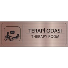 Mayeka Terapi Odası Isimlik Bronz Metal Kapı Isimliği Levhası Yönlendirme Tabelası