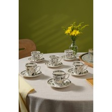 UltraMint 6 Kişilik Şık Kahve Fincan Takımı 90 ml Seti