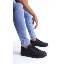 Zapatos SLW165 Elite Bağcıklı Cilt Erkek Günlük Sneaker Ayakkabı Cst - Siyah