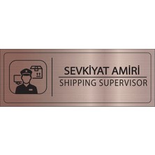 Mayeka Sevkiyat Amiri Isimlik Bronz Metal Kapı Isimliği Levhası Yönlendirme Tabelası