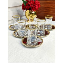 UltraMint Şık Metal Tabaklı Çay Takımı, Zarif ve Dayanıklı Tasarım, Pratik Kullanım