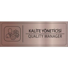 Mayeka Kalite Yöneticisi Isimlik Bronz Metal Kapı Isimliği Levhası Yönlendirme Tabelası