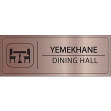 Mayeka Yemekhane Isimlik Bronz Metal Kapı Isimliği Levhası Yönlendirme Tabelası
