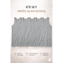 Woan Comfort 6'lı Set - Doğal Terletmeyen Yumuşak Dokulu Günlük Erkek Atlet