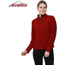 Evolite Fuga Kadın Mikro Polar Sweater - Bordo