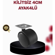 Zero Land Drnds 4 cm Döner Ayak Kilitsiz 4 Adet Mobilya ve Sehpa Ayağı