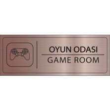 Mayeka Oyun Odası Isimlik Bronz Metal Kapı Isimliği Levhası Yönlendirme Tabelası