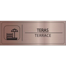 Mayeka Teras Isimlik Bronz Metal Kapı Isimliği Levhası Yönlendirme Tabelası