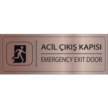 Mayeka Acil Çıkış Kapısı Isimlik Bronz Metal Kapı Isimliği Levhası Yönlendirme Tabelası Kişiye Özel