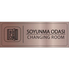 Mayeka Soyunma Odası Isimlik Bronz Metal Kapı Isimliği Levhası Yönlendirme Tabelası
