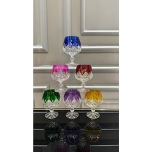 UltraMint Renkli Kristal Kahve Yanı Su Bardağı, Şık ve Zarif Tasarım