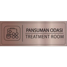 Mayeka Pansuman Odası Isimlik Bronz Metal Kapı Isimliği Levhası Yönlendirme Tabelası