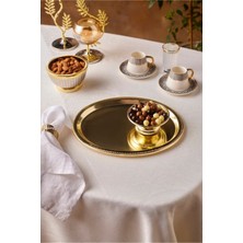 UltraMint Yılbaşı Fiora Kahve Tepsisi, Gold, Şık Sunum ve Ikram Aracı