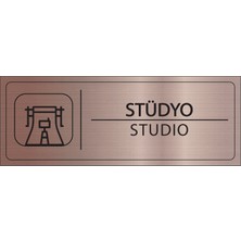 Mayeka Stüdyo Isimlik Bronz Metal Kapı Isimliği Levhası Yönlendirme Tabelası