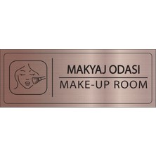 Mayeka Makyaj Odası Isimlik Bronz Metal Kapı Isimliği Levhası Yönlendirme Tabelası