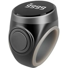 Airstorr OLED Ekranlı Şarjlı Dijital Zikir Sayacı Parmak Yüzüğü Sıfırlama Özellikli Silikon Yüzük