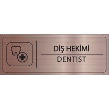 Mayeka Diş Hekimi Isimlik Bronz Metal Kapı Isimliği Levhası Yönlendirme Tabelası